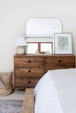 Load image into Gallery viewer, Figure of a Girl art. Wendover Art. Arched mirror. Leaning mirror. California casual decor. Vintage inspired bedroom. Dresser styling. How to style a dresser. Leaning art. California style. California casual bedroom.