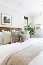 Load image into Gallery viewer, Green Plains. Wendover Art. Elsie Home. Framed art for the home. Custom framed art. Landscape painting. Framed landscape art. California casual style art. Vintage inspired art. Throw pillow. Cactus silk, cactus silk pillow, vintage pillow, accent pillow, linen pillow, designer pillow, accent pillow, throw pillow