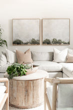 Load image into Gallery viewer, Create a relaxed living room with Forest Landscape.  Forest Edge. Wendover Art. Landscape art. Landscape painting. Wall decor. California casual wall decor. Diptych. Set of two landscape paintings.