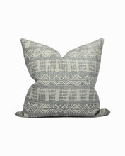 Load image into Gallery viewer, Peter Dunham Textiles Addis in Ash/Gray Tribal print pillow. Throw pillow. Pillow cover. Linen pillow cover. Handmade pillow. Throw pillow.  Peter Dunham pillow. Elsie Home.